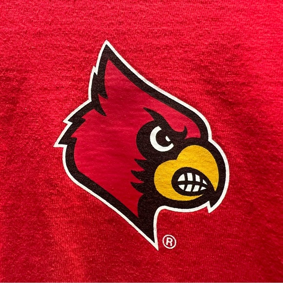 Spirit Jersey University of Louisville Red Black White Tie Shirt. Size Medium. - Picture 6 of 11